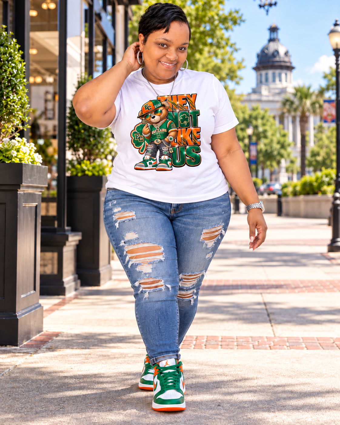 They Not Like Us - EC Tee 💚🧡🤍