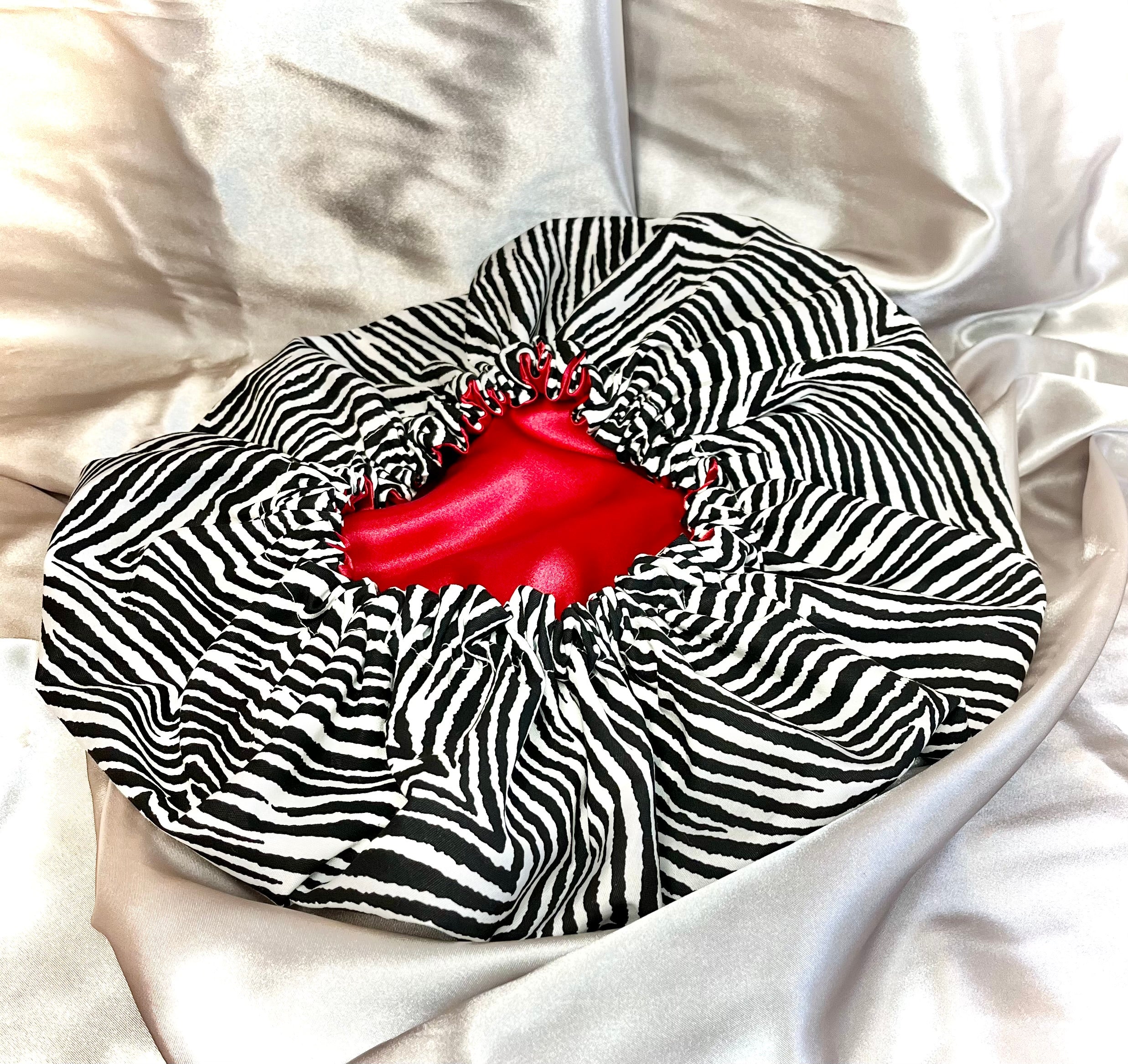 Zebra Satin Bonnet