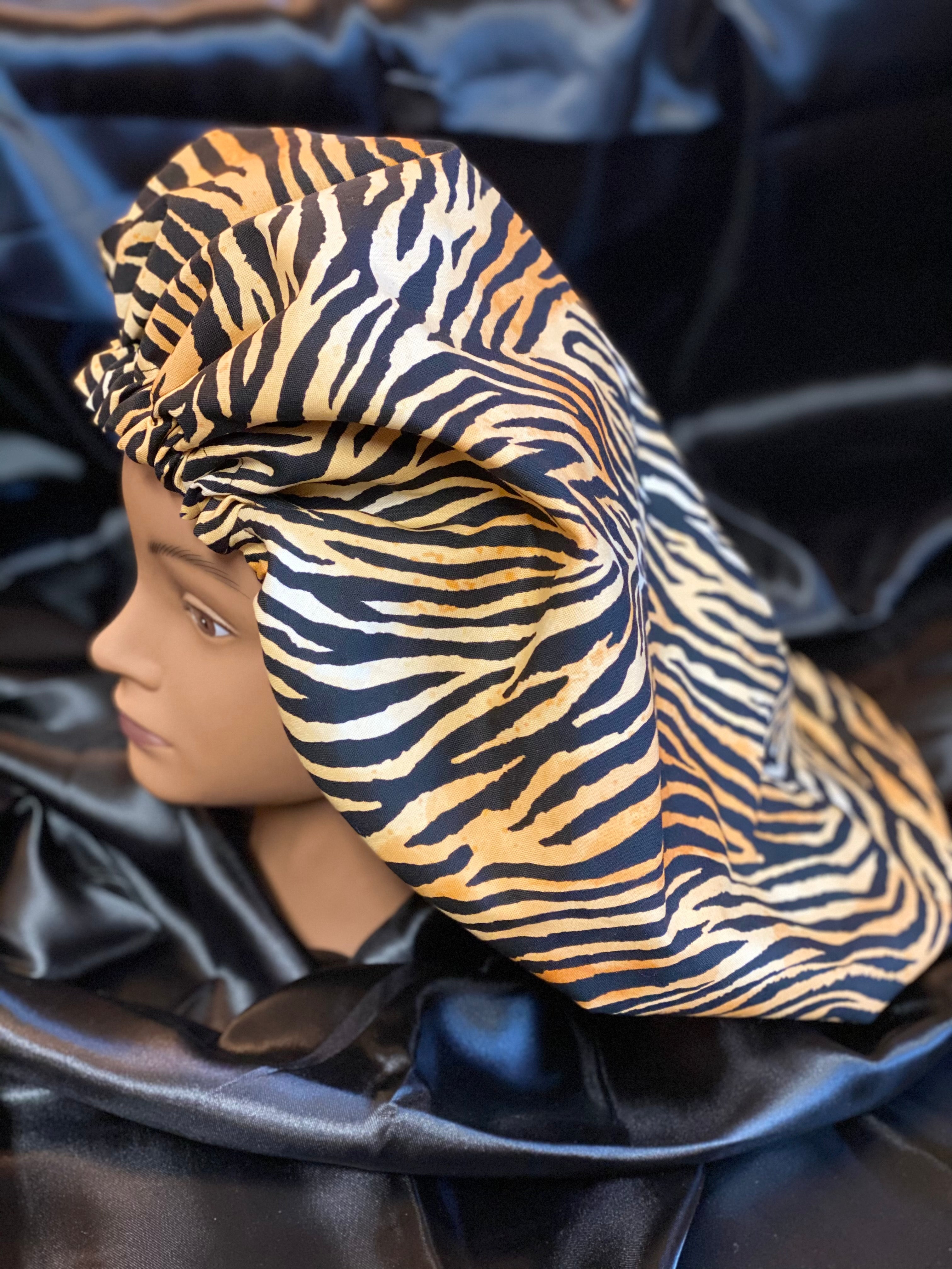 Tiger Satin Bonnet
